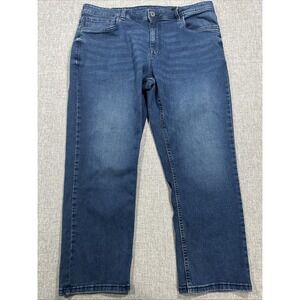 The Perfect Jean Jeans Mens 38x28 Blue Thick Thicc 5 Pocket Stretch Blue Denim